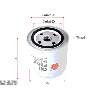 Oil filter, Spin-On. Фильтр масляный, накручивающийся SAKURA C1903