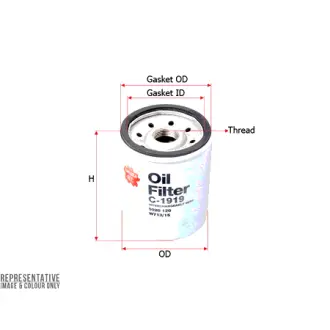 Oil filter, Spin-On. Фильтр масляный, накручиваемый SAKURA C1919
