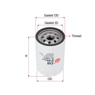 Oil filter, Spin-On. Фильтр масляный, накручиваемый SAKURA C1920