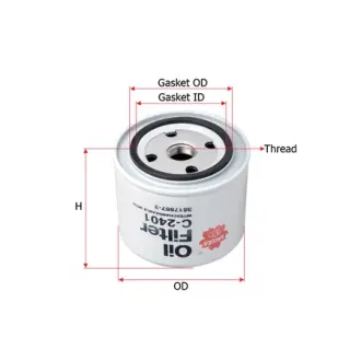 Oil filter, Spin-On. Фильтр масляный, накручиваемый SAKURA C2401