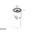 Фильтр масляный, накручивающийся, картридж SAKURA C2508 (фото 1)