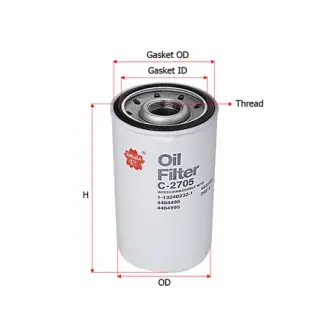 Oil filter, Spin-On. Фильтр масляный, накручиваемый SAKURA C2705
