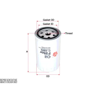 Oil filter, Spin-On. Фильтр масляный, накручиваемый SAKURA C2809