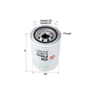 Фильтр масляный, накручиваемый. Фільтр масляний, накручуваний. Oil filter, Spin-On SAKURA C2810