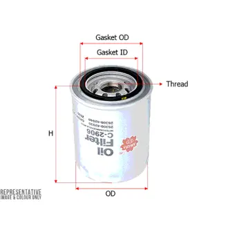 Oil filter, Spin-On. Фильтр масляный, накручиваемый SAKURA C2906