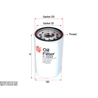 Oil filter, Spin-On. Фильтр масляный, накручиваемый SAKURA C5002