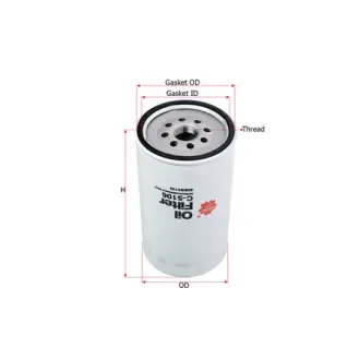 Oil filter, Spin-On. Фильтр масляный, накручиваемый SAKURA C5106