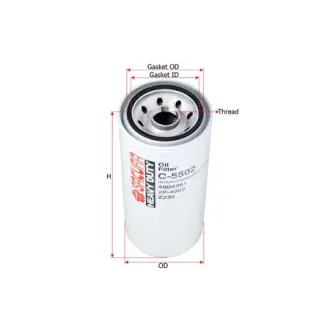 Oil filter, Spin-On. Фильтр масляный, накручиваемый SAKURA C5502