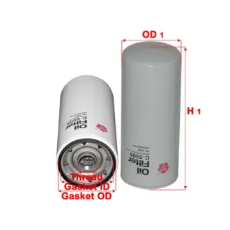 Фильтр масляный, накручивающийся, картридж SAKURA C5509