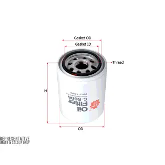 Oil filter, Spin-On. Фильтр масляный, накручиваемый SAKURA C5606