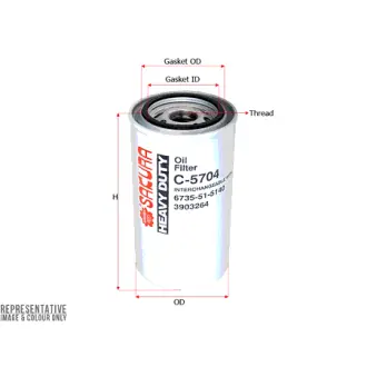 Oil filter Spin-On. Фильтр масляный, накручиваемый SAKURA C5704