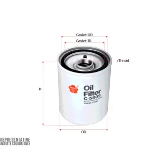 Oil filter, Spin-On. Фильтр масляный, накручиваемый SAKURA C5809