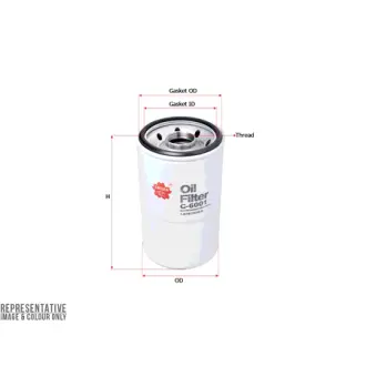 Oil filter, Spin-On. Фильтр масляный, накручиваемый SAKURA C6001