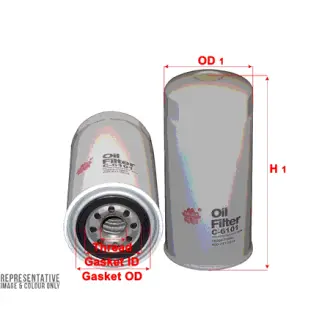 Fuel filter, Spin-On. Фильтр топливный, накручиваемый SAKURA C6101