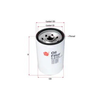Oil filter, Spin-On. Фильтр масляный, накручиваемый SAKURA C6103