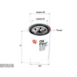Oil filter Spin-On. Фильтр масляный, накручиваемый SAKURA C6105