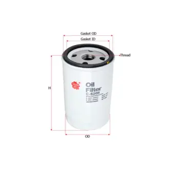 Oil filter, Spin-On. Фильтр масляный, накручиваемый SAKURA C6205