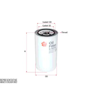 Фильтр масляный, накручивающийся, картридж SAKURA C6210