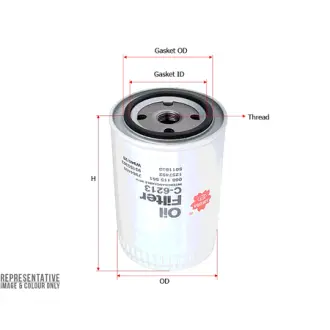 Oil filter, Spin-On. Фильтр масляный, накручиваемый SAKURA C6213