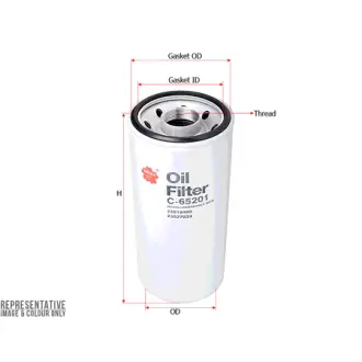 Oil filter, Spin-On. Фильтр масляный, накручиваемый SAKURA C65201