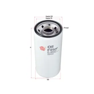 Фильтр масляный, накручивающийся, картридж SAKURA C6537