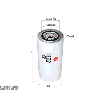 Фильтр масляный, накручивающийся, картридж SAKURA C7008