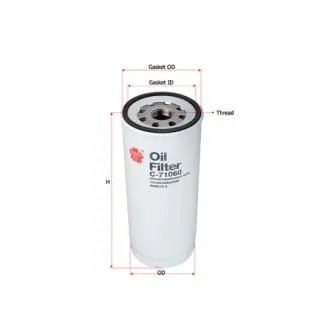 Фильтр масляный, накручиваемый. Фільтр масляний, накручуваний. Oil filter, Spin-On SAKURA C71060
