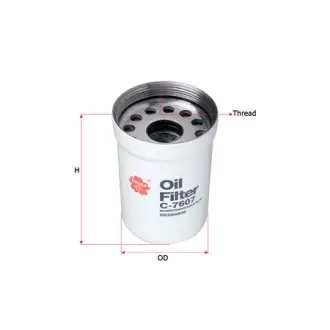 Oil filter, Spin-On. Фильтр масляный, накручиваемый SAKURA C7607
