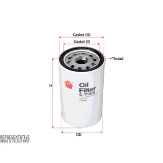 Oil filter, Spin-On. Фильтр масляный, накручиваемый SAKURA C7905