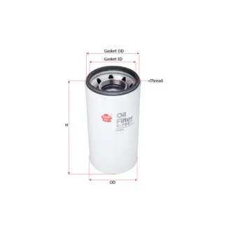 Oil filter, Spin-On. Фильтр масляный, накручиваемый SAKURA C7927
