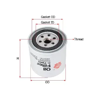 Oil filter Spin-On. Фильтр масляный, накручиваемый SAKURA C7945