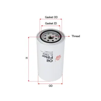 Oil filter, Spin-On. Фильтр масляный, накручиваемый SAKURA C7984