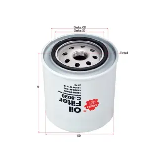 Oil filter, Spin-On. Фильтр масляный, накручиваемый SAKURA C8020