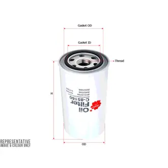 Oil filter, Spin-On. Фильтр масляный, накручиваемый SAKURA C85160