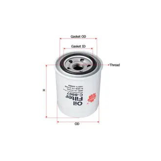 Oil filter, Spin-On. Фильтр масляный, накручиваемый SAKURA C8807