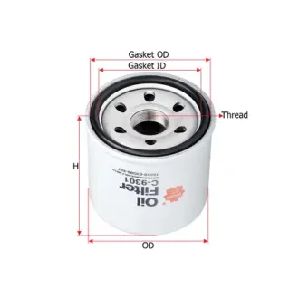 Oil filter, Spin-On. Фильтр масляный, накручиваемый SAKURA C9301