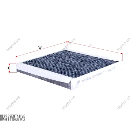 Cabin air filter, charcoal. Фильтр воздушный салона, угольный SAKURA CAC30100 (фото 1)