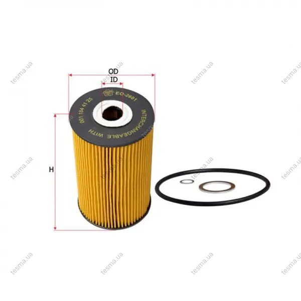 Oil filter, cartridge. Фильтр масляный, вставка SAKURA EO2601 (фото 1)