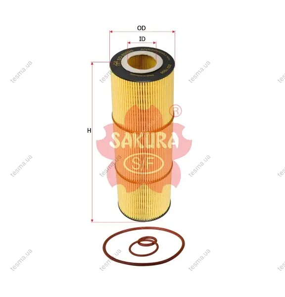 Oil filter, cartridge. Фильтр масляный, вставка SAKURA EO83020 (фото 1)