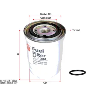 Fuel filter Spin-on. Фильтр топливный накручивающийся SAKURA FC1203
