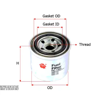 Fuel filter, Spin-On. Фильтр топливный, накручиваемый SAKURA FC1302