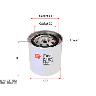 Fuel filter, Spin-On. Фильтр топливный, накручиваемый SAKURA FC1501