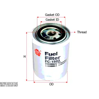 Fuel filter, Spin-On. Фильтр топливный, накручиваемый SAKURA FC1503