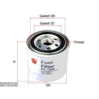 Fuel filter, Spin-On. Фильтр топливный, накручиваемый SAKURA FC1505