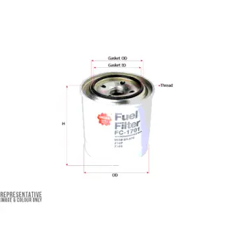 Fuel filter, Spin-On. Фильтр топливный, накручиваемый SAKURA FC1701
