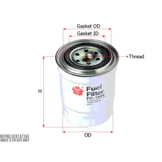 Fuel filter, Spin-On. Фильтр топливный, накручиваемый SAKURA FC1806