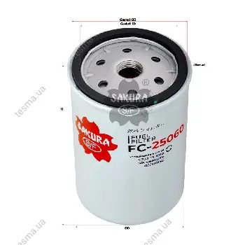 fuel filter, spin-on. фильтр топливный, накручиваемый SAKURA FC25060 - фото 1
