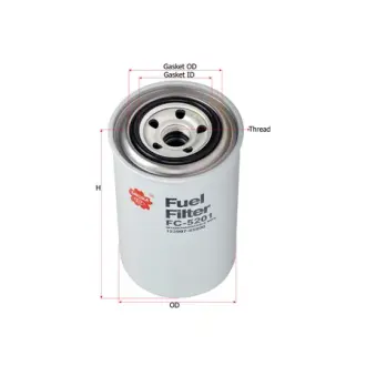 Fuel filter, Spin-On. Фильтр топливный, накручиваемый SAKURA FC5201