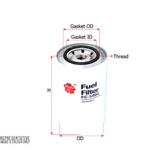 Fuel filter, Spin-On. Фильтр топливный, накручиваемый SAKURA FC5404