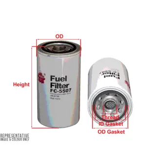 Fuel filter, Spin-On. Фильтр топливный, накручиваемый SAKURA FC5507